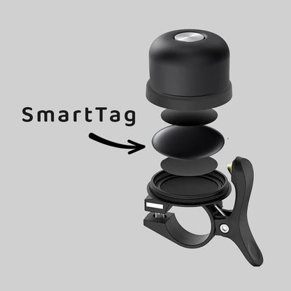Dold cykelklocka med SmartTag-fack